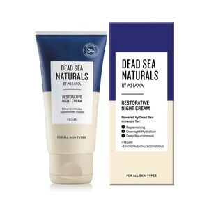 AHAVA Dead Sea Naturals Restorative Night Cream - Blue and Cream
